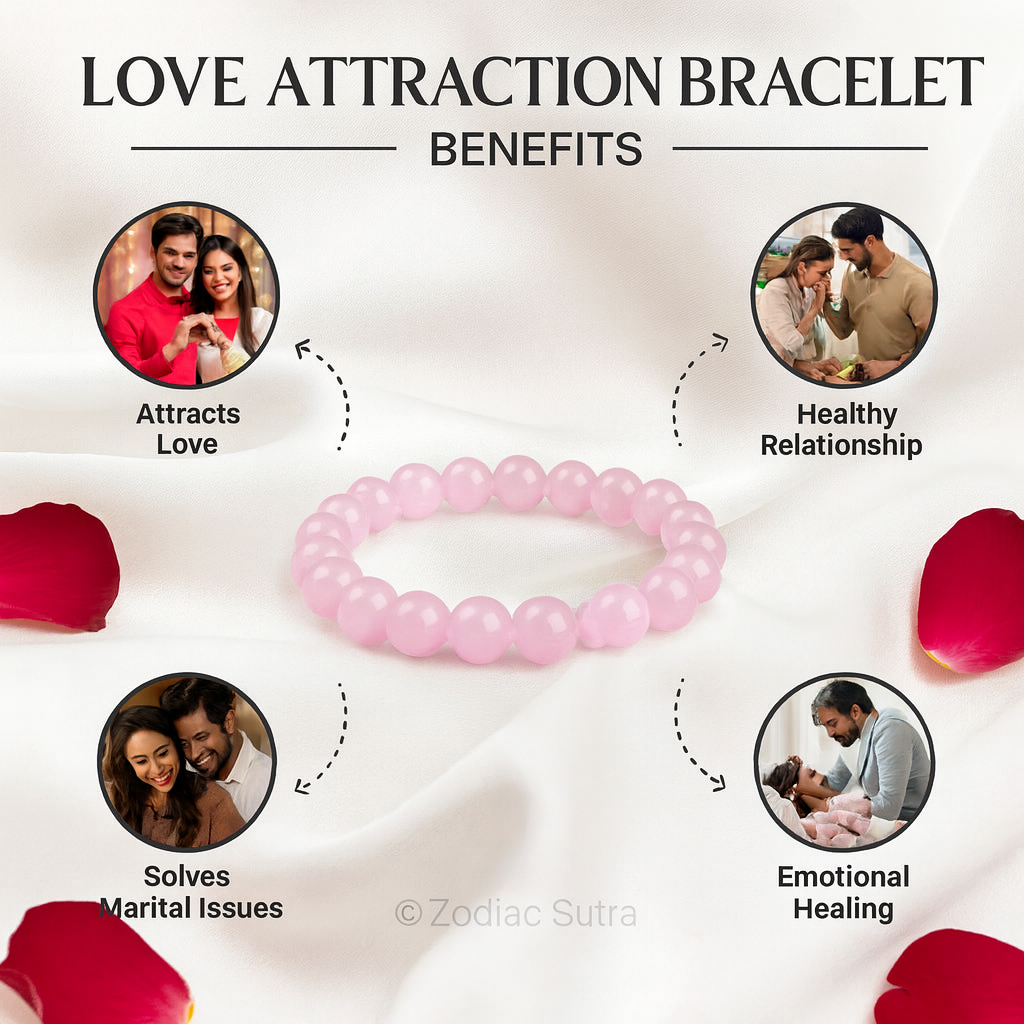 Love Attraction Bracelet (Original Rose Quartz)
