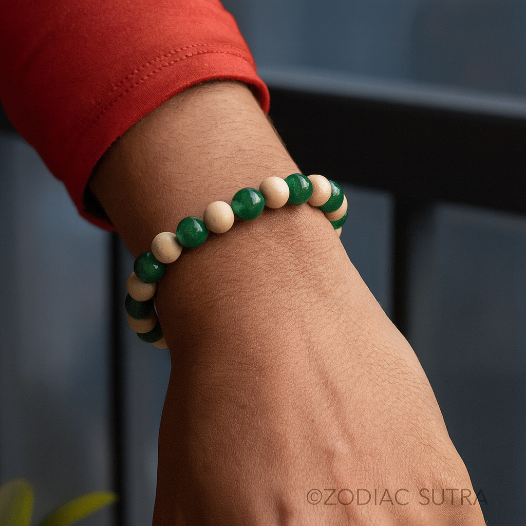 Green Aventurine With Tulsi Bracelet