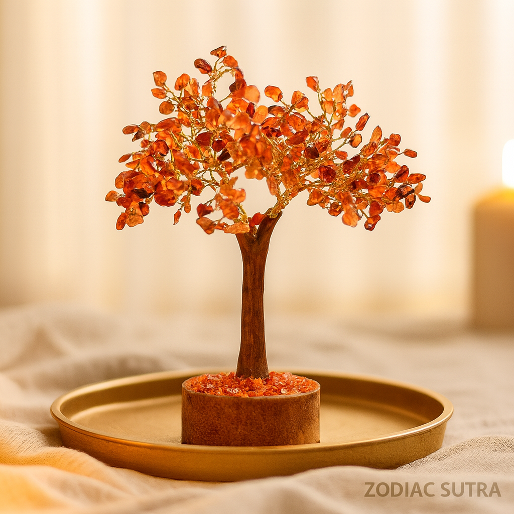 Carnelian Crystal Feng Shui Tree for Prosperity