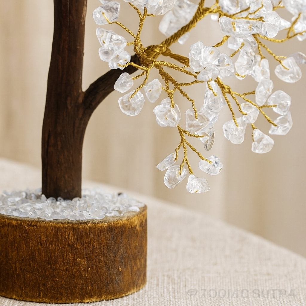 Clear Quartz Cleansing Crystal Stone Tree