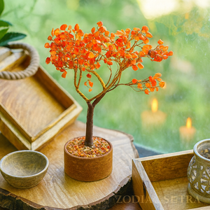 Carnelian Crystal Feng Shui Tree for Prosperity